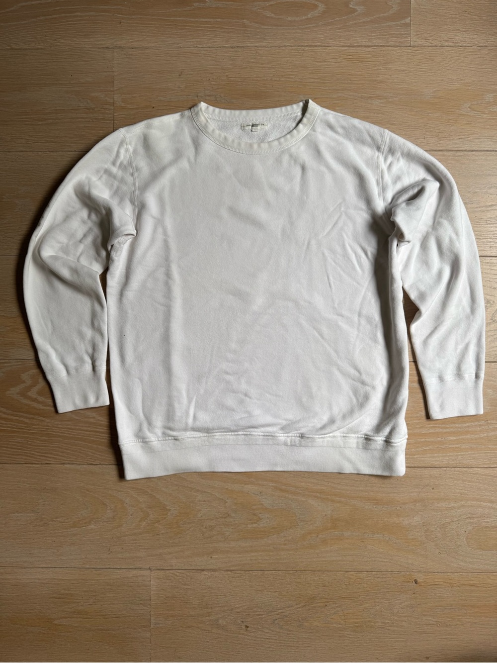 Lady White Men's Classic Crewneck Sweater in white